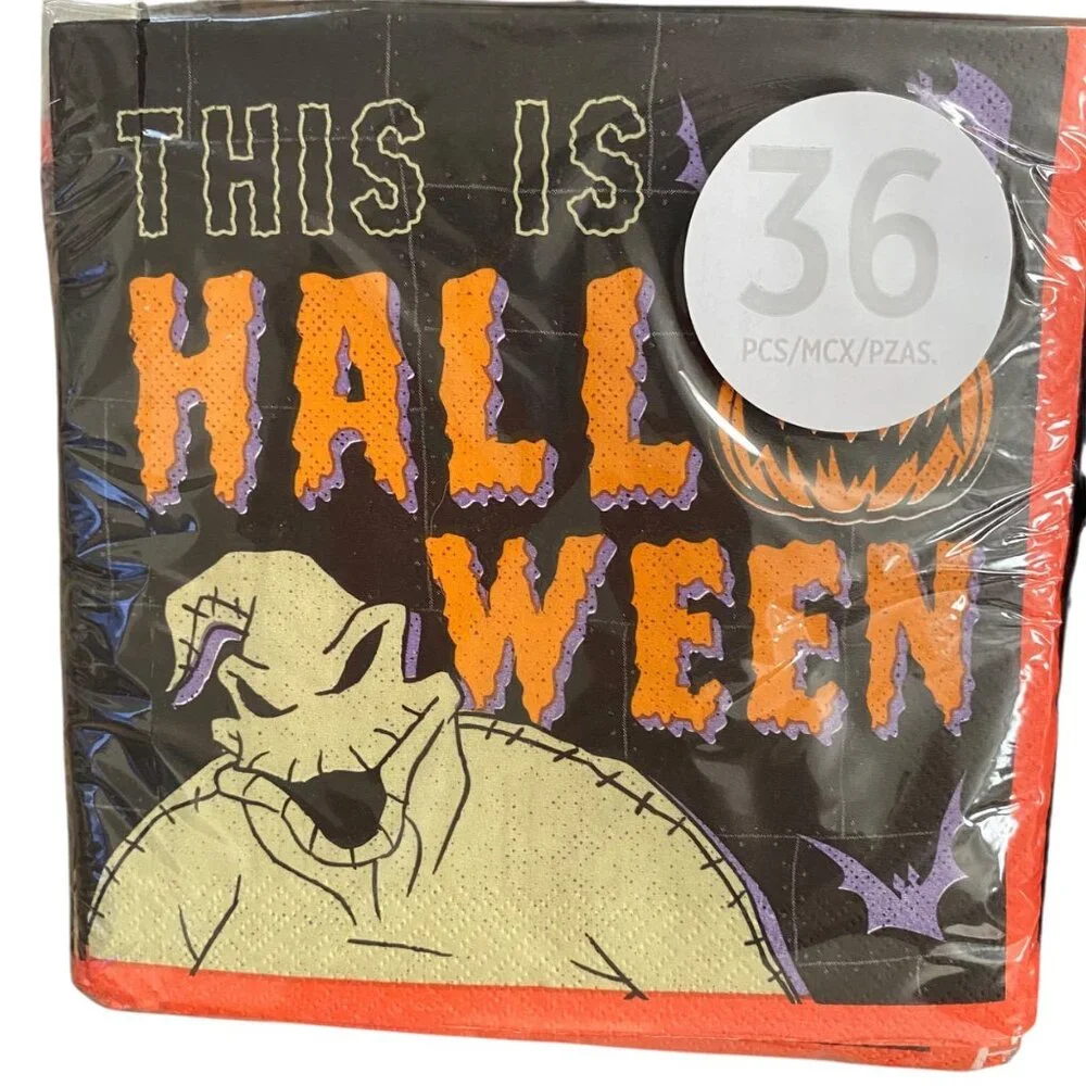 Nightmare Before Christmas Party Set Tablecover Wall Decor Napkins Halloween Lot